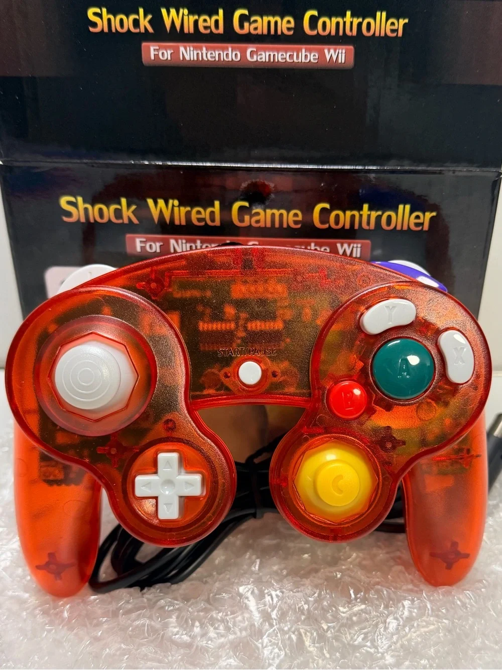 Black Wired Game Controller for Nintendo GameCube & Wii - Compatible Third-Party